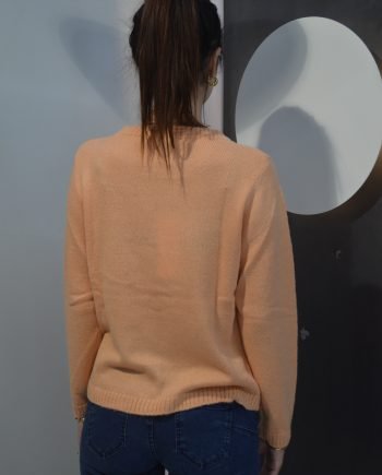CORTE DEI GONZAGA- CARDIGAN COLOR ROSA ANTICO CON SWAROSKY