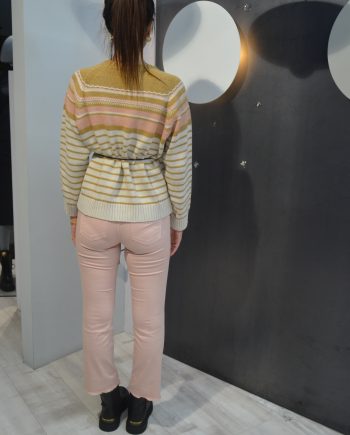 CORTE DEI GONZAGA- MAGLIONE A RIGHE BURRO E CAMMELLO