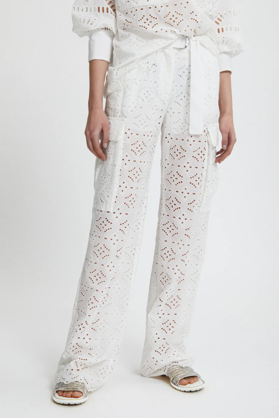 ERMANNO SCERVINO - PANTALONE CARGO IN SAN GALLO - immagine 3