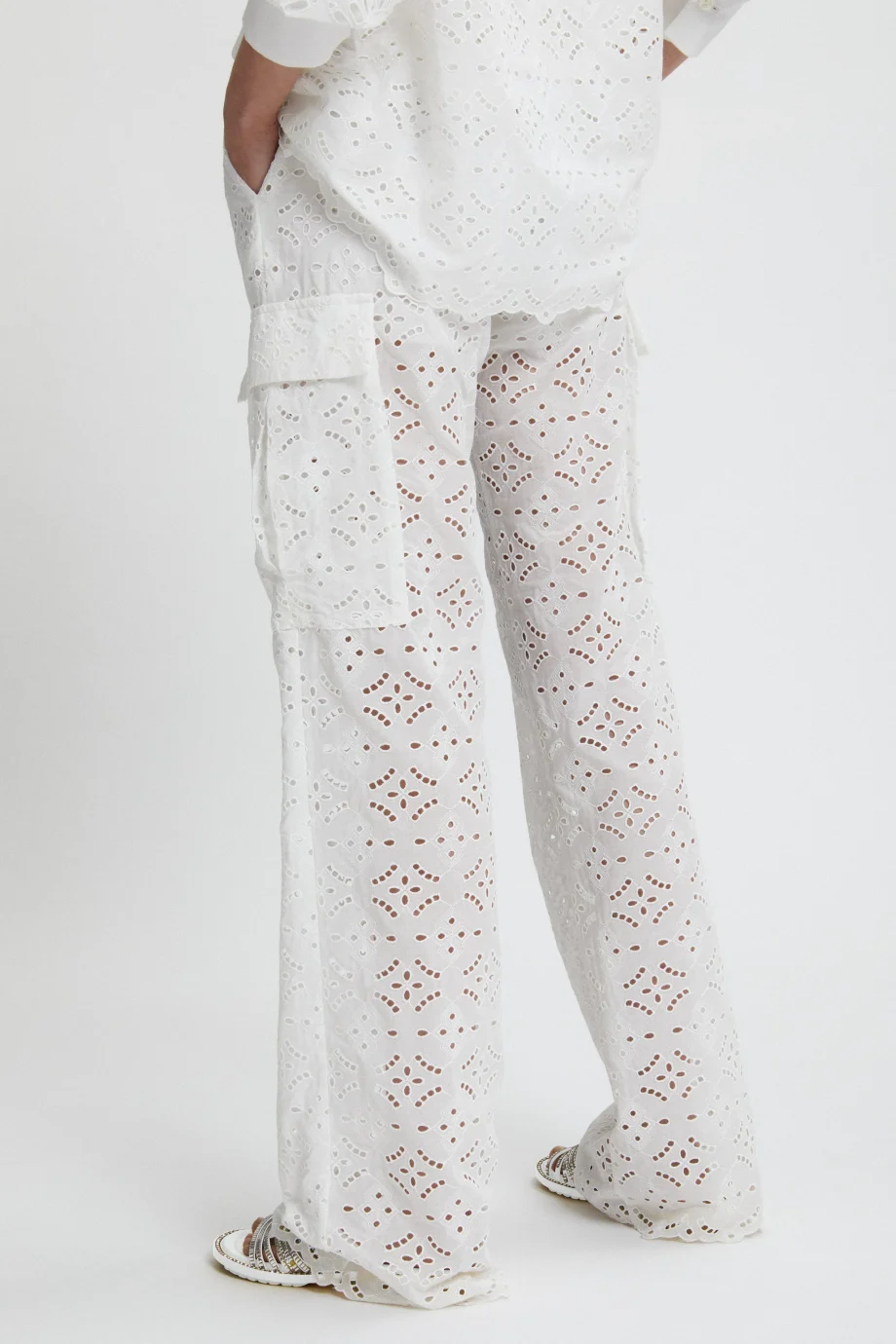 ERMANNO SCERVINO - PANTALONE CARGO IN SAN GALLO - immagine 4