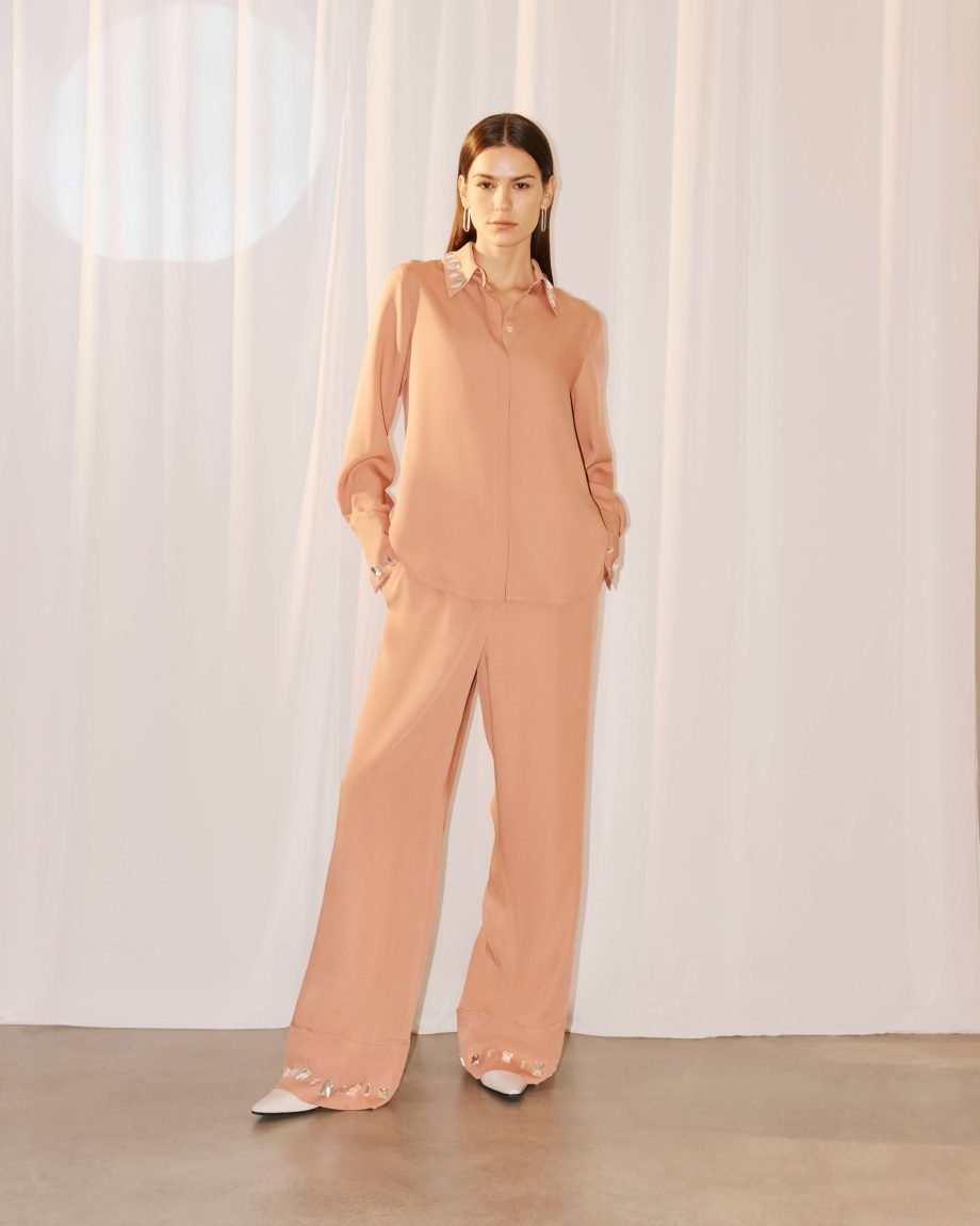 Sfizio - CAMICIA CON CRISTALLI RICAMATI
