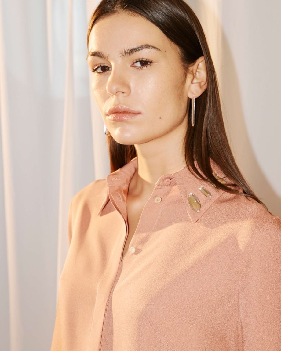 Sfizio - CAMICIA CON CRISTALLI RICAMATI - immagine 3