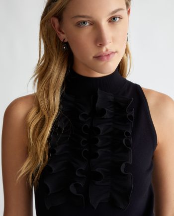LIU JO - Top in maglia con rouches