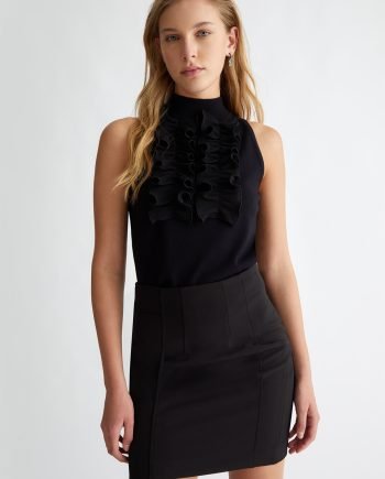 LIU JO - Top in maglia con rouches