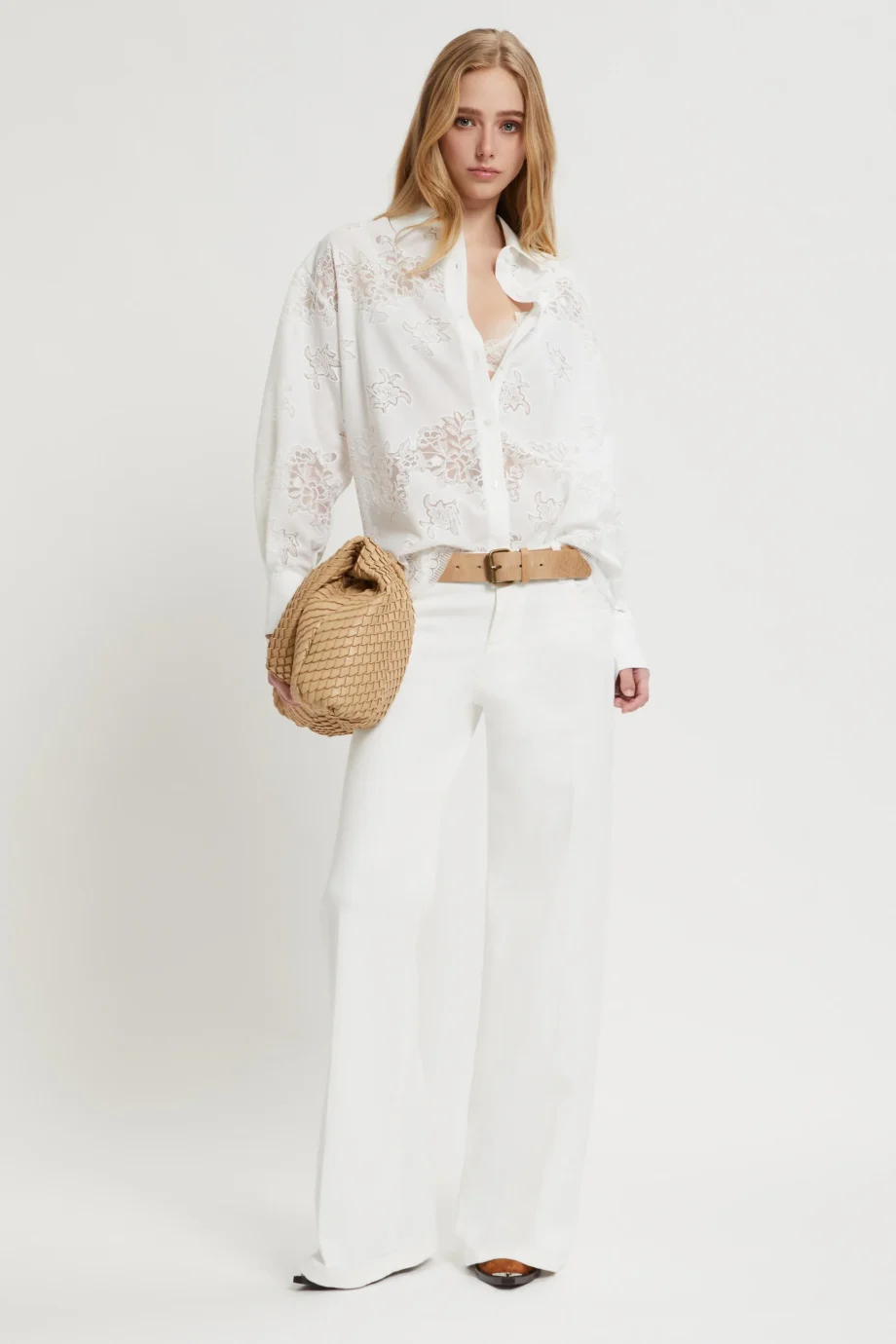 ERMANNO SCERVINO - PANTALONI IN DENIM BIANCO