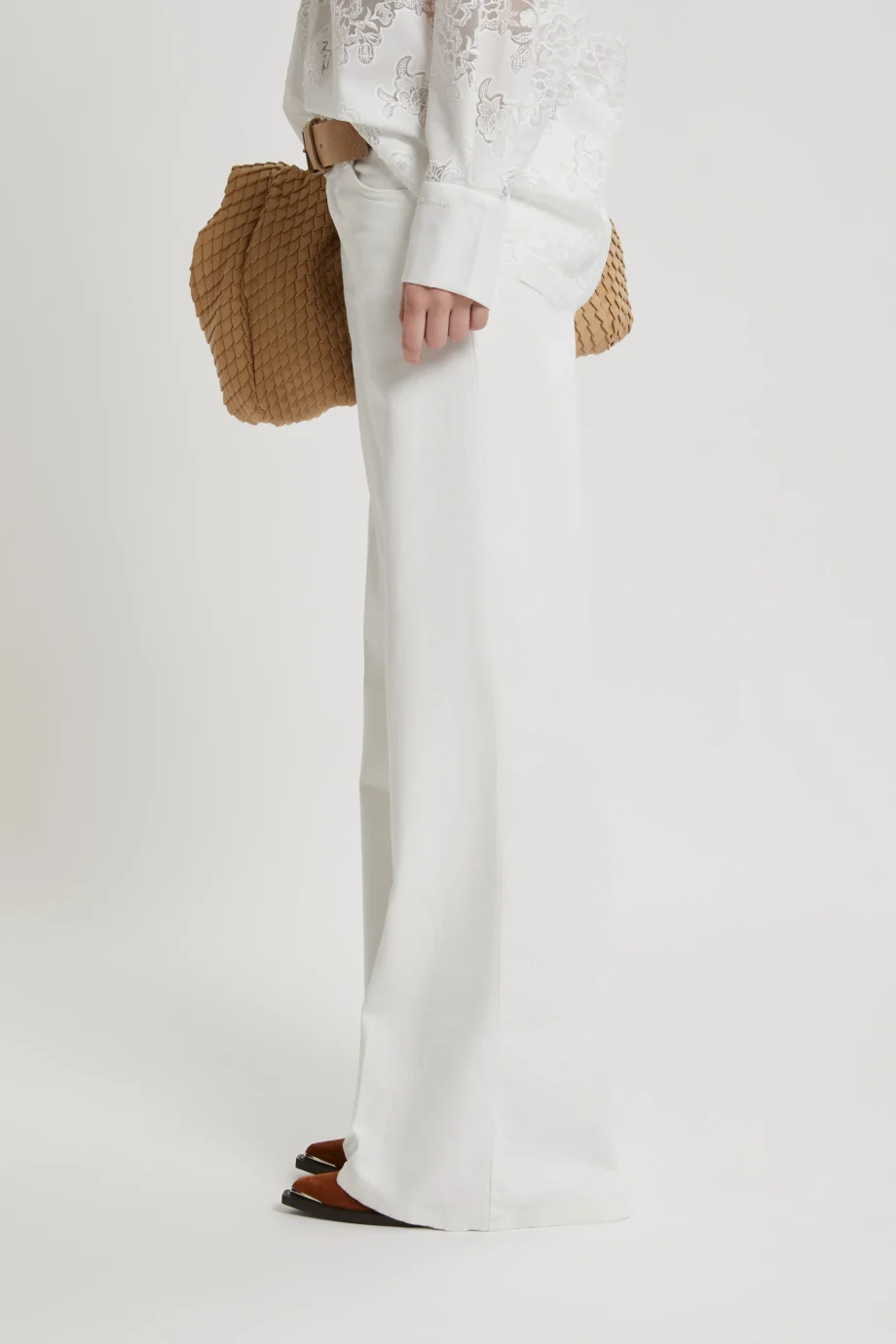 ERMANNO SCERVINO - PANTALONI IN DENIM BIANCO - immagine 3