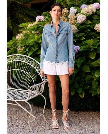 Fly Girl - Giacca di jeans con pizzo