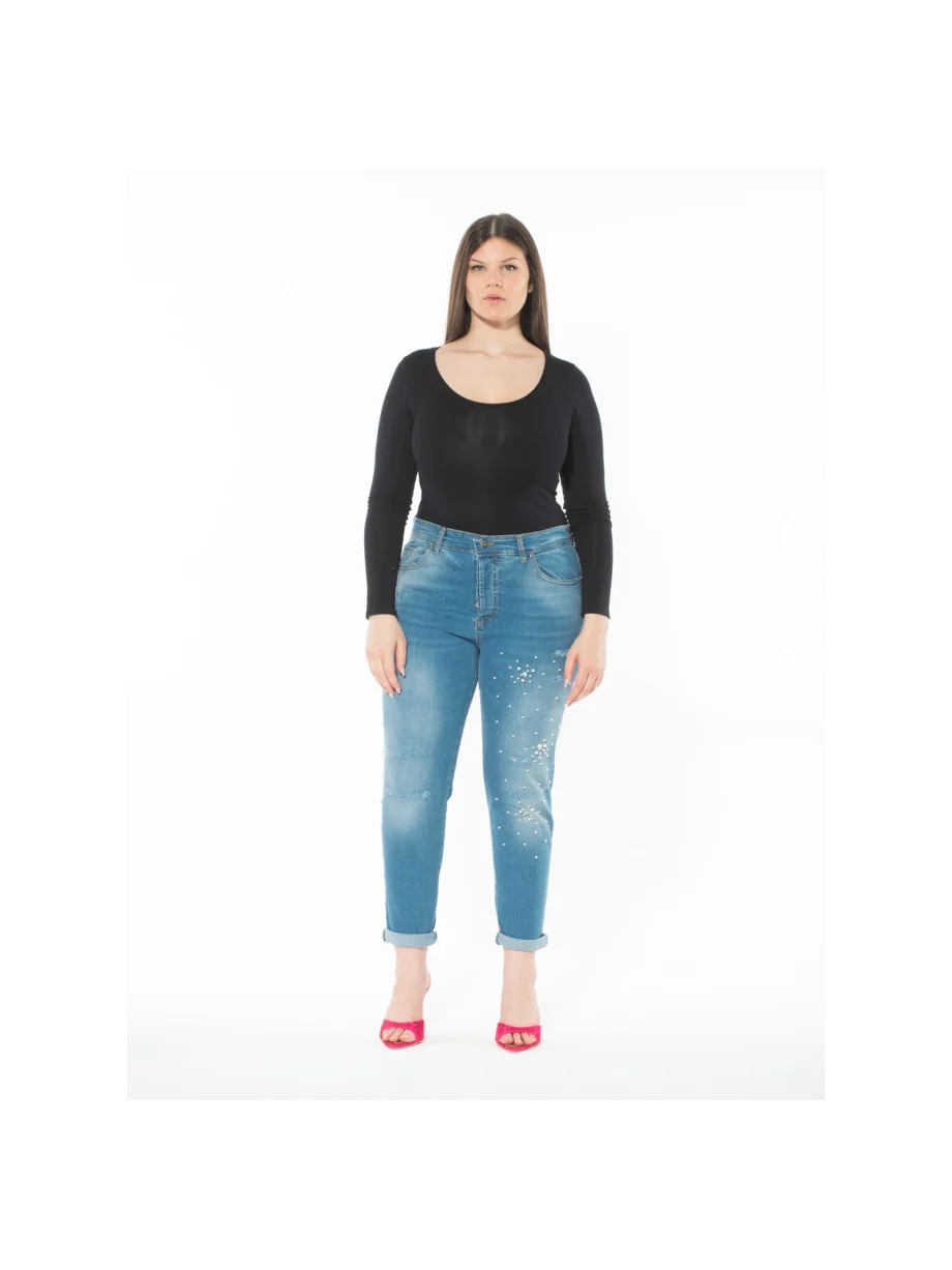 Sophia - Jeans perle e strass