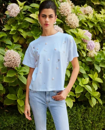 Fly Girl - T-shirt celeste