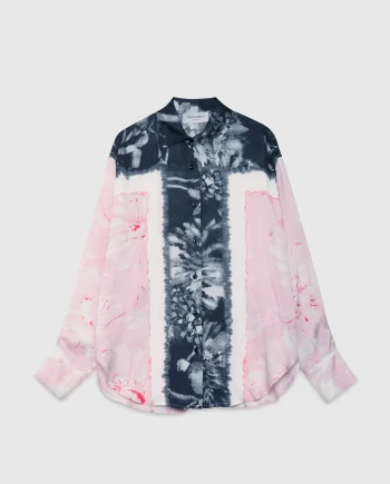 ERMANNO SCERVINO - CAMICIA IN RASO STAMPATO EFFETTO TIE&DYE