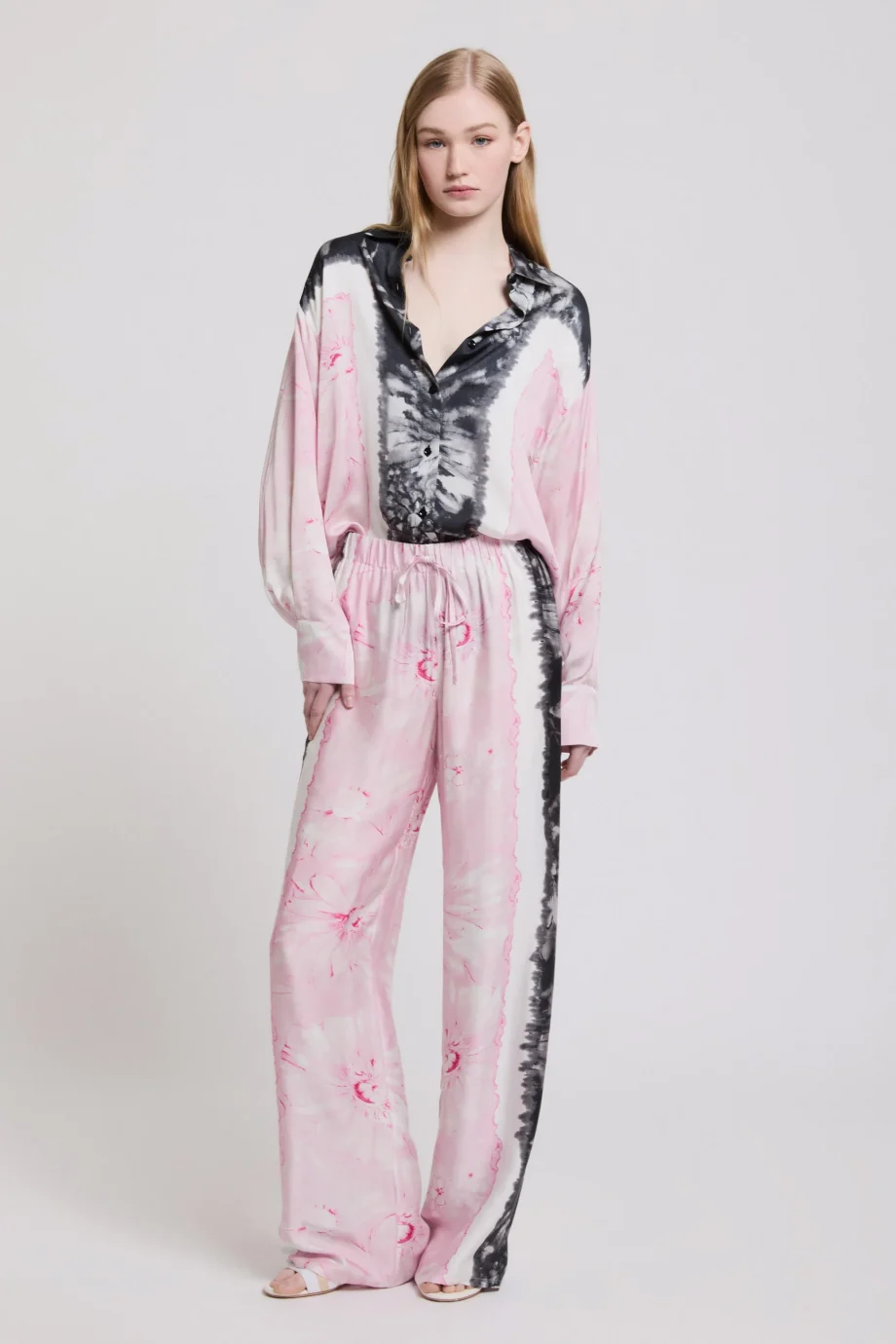 ERMANNO SCERVINO - CAMICIA IN RASO STAMPATO EFFETTO TIE&DYE - immagine 3