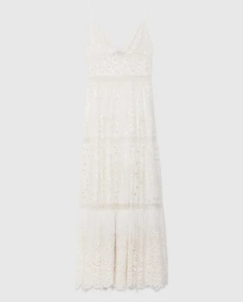 ERMANNO SCERVINO - ABITO LUNGO DI SAN GALLO CON PAILLETTES