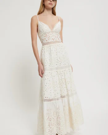 ERMANNO SCERVINO - ABITO LUNGO DI SAN GALLO CON PAILLETTES