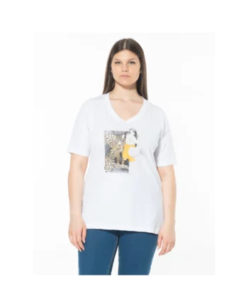 Sophia - T-shirt cotone stampa ghepardo