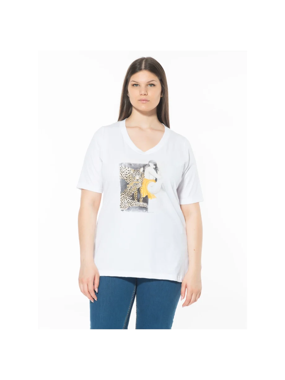 Sophia - T-shirt cotone stampa ghepardo
