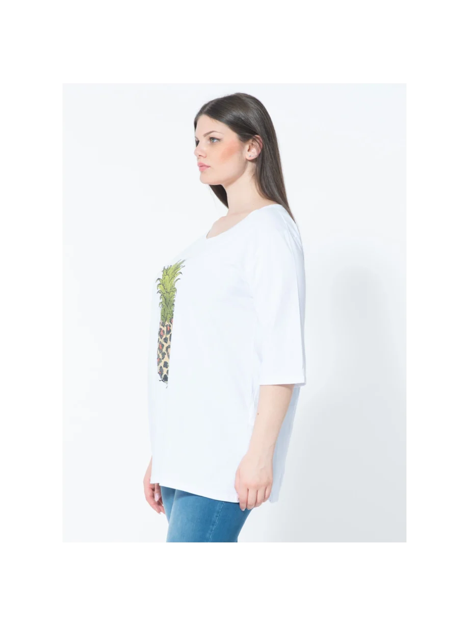 Sophia - T-shirt Over cotone stampa - immagine 2