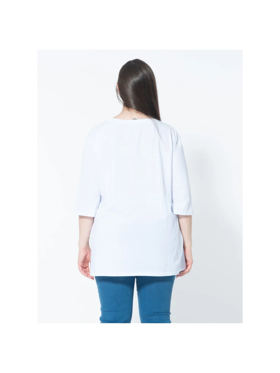Sophia - T-shirt Over cotone stampa - immagine 3