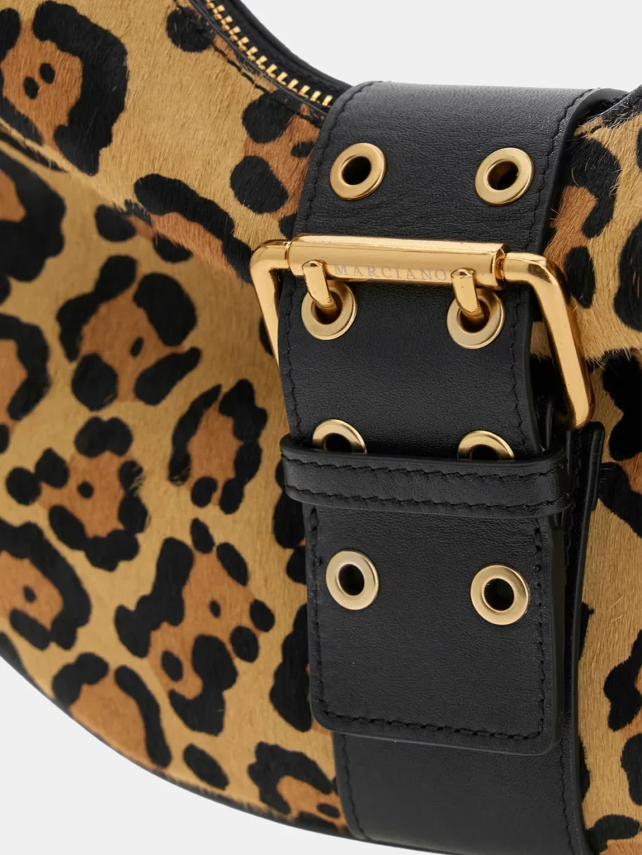 MARCIANO - borsa mezzaluna a spalla animalier - immagine 4