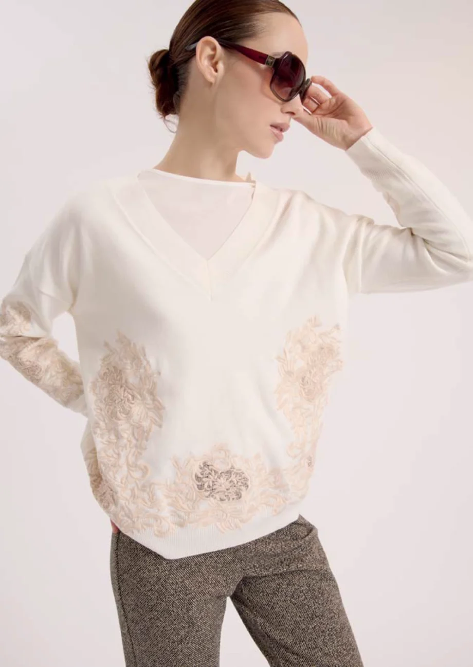 LUCKYLU - Pull scollo V