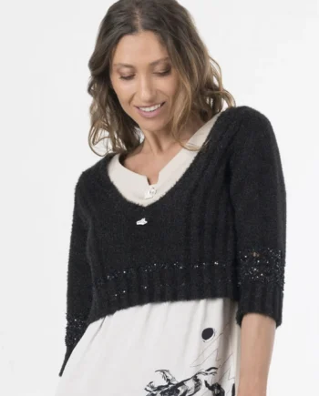 ELISA CAVALETTI - Cardigan corto nero