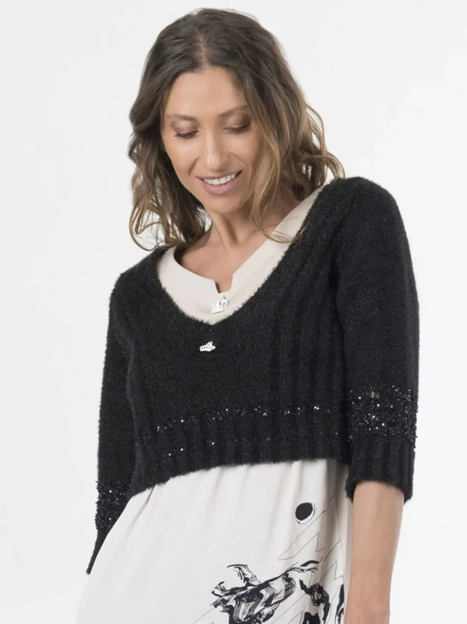 ELISA CAVALETTI - Cardigan corto nero