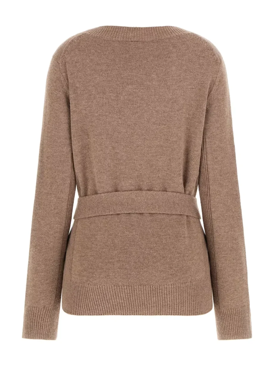 MARCIANO - Maglione scollo a V con cintura in vita - immagine 2