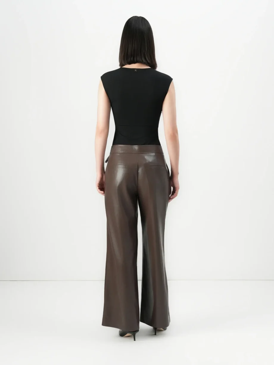 MARCIANO - Pantalone wide leg in ecopelle - immagine 2