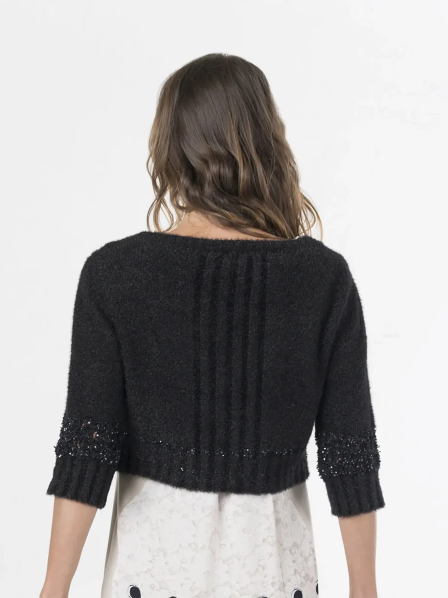 ELISA CAVALETTI - Cardigan corto nero - immagine 2