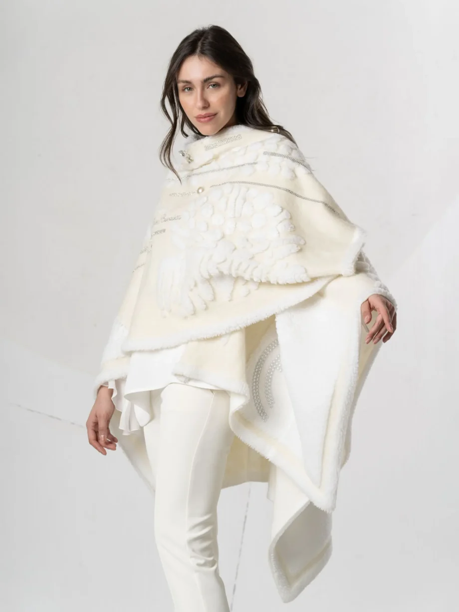 ELISA CAVALETTI - Poncho in misto lana