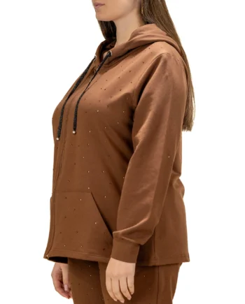 Sophia - FELPA ZIP STRASS