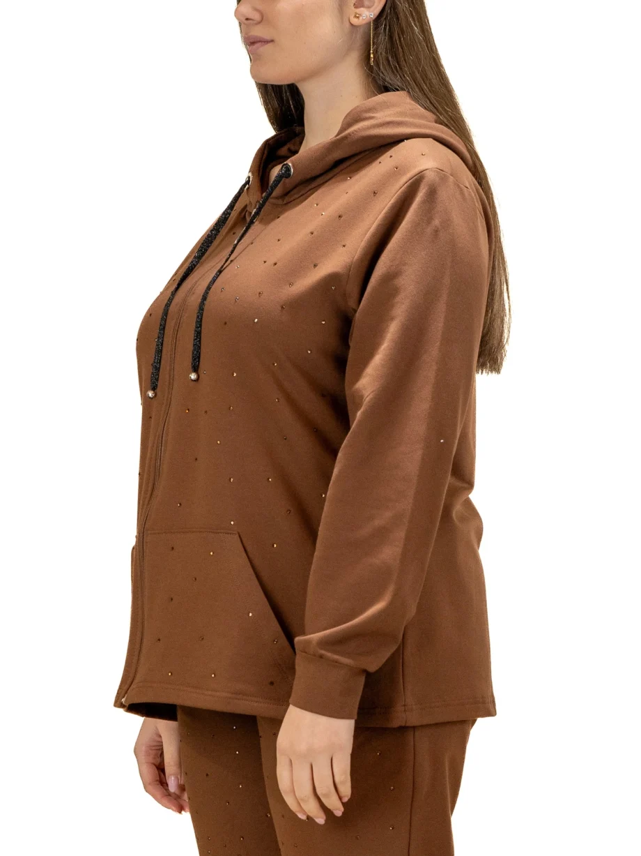 Sophia - FELPA ZIP STRASS - immagine 2