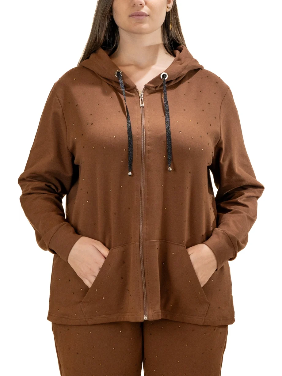 Sophia - FELPA ZIP STRASS