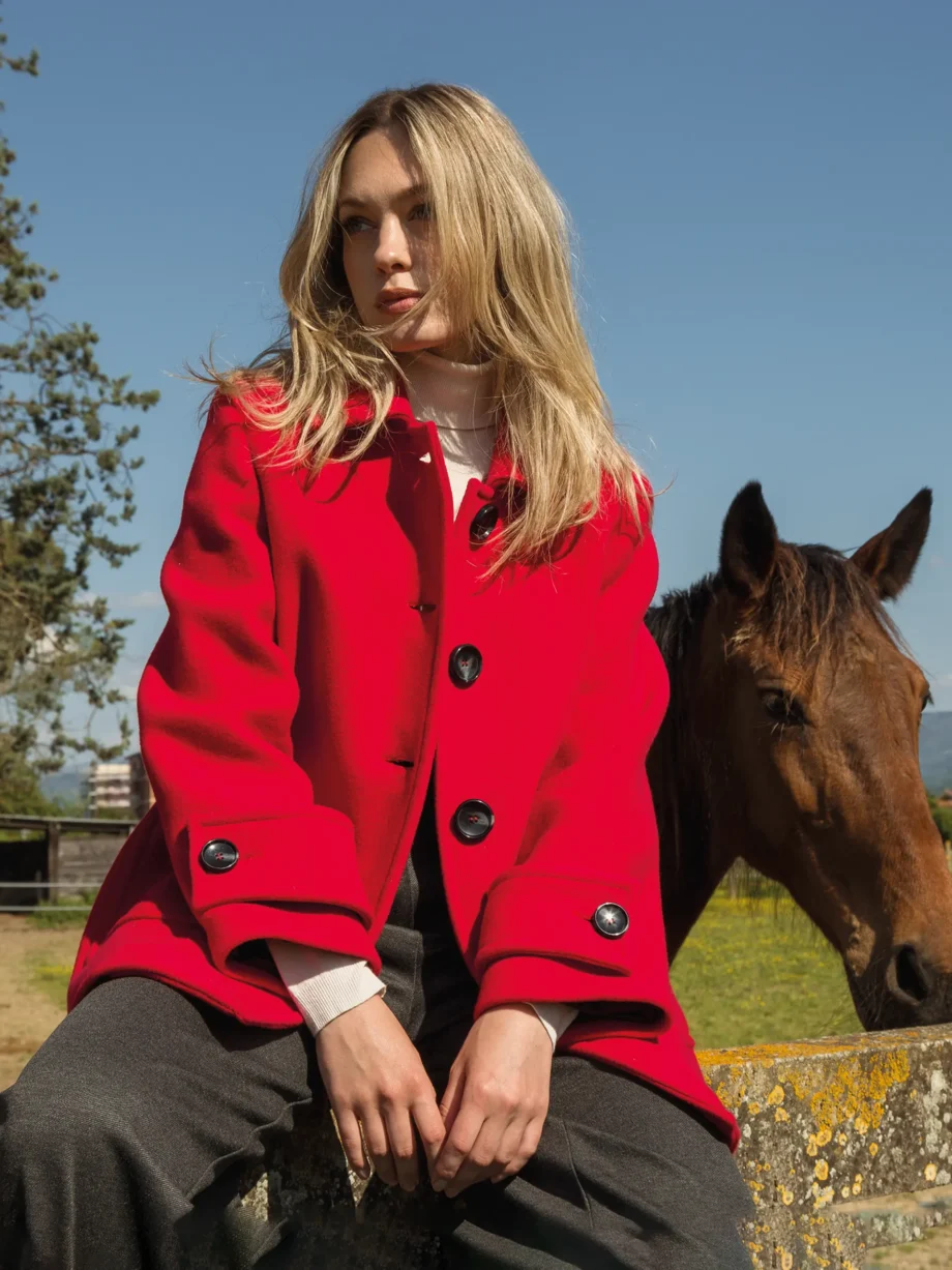 Mirella Matteini - Cappotto corto rosso