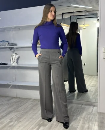 Mirella Matteini - Pantalone a palazzo grigio