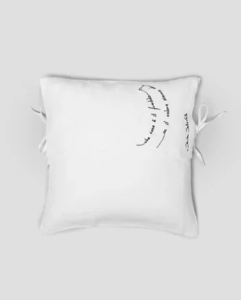 DDANIELA DALLAVALLE - FEDERA IN LINO LEGGERO CON FRASE DECORATIVA