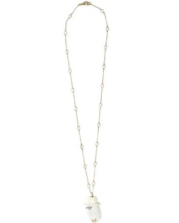 DANIELA DALLAVALLE - Collana rosario con punti luce e ciondolo “Daniela”