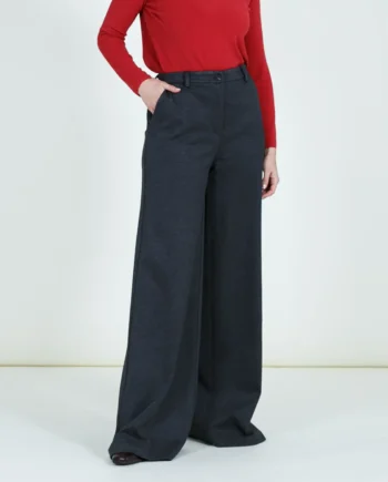 Mirella Matteini - Pantalone a palazzo grigio antracite