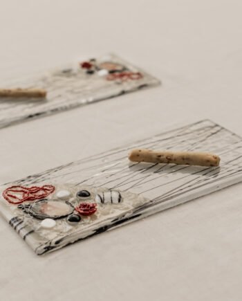 DANIELA DALLAVALLE - Vassoio piccolo in vetro di murano decorato