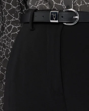 Trussardi - Cintura in pelle con levriero e passante