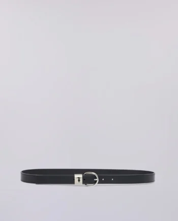 Trussardi - Cintura in pelle con levriero e passante