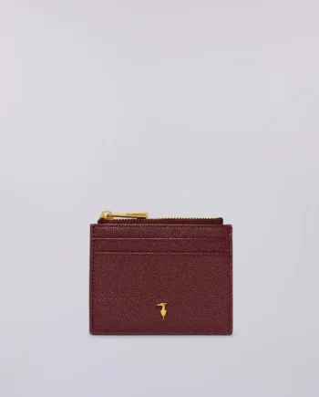 Trussardi - Portatessere Cameo in pelle grana riso