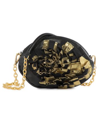 DANIELA DELLAVALLE - Pochette nera con decorazioni