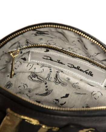 DANIELA DELLAVALLE - Pochette nera con decorazioni