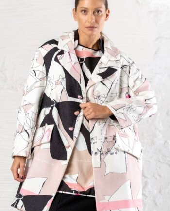 DANIELA DALLAVALLE - Cappotto rosa con stampa