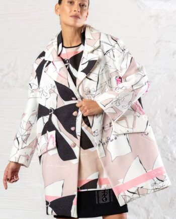 DANIELA DALLAVALLE - Cappotto rosa con stampa