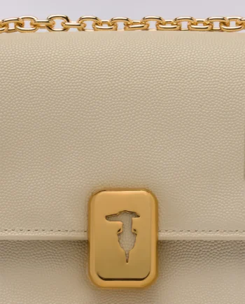 Trussardi - Borsa a tracolla Cameo small in pelle con catena