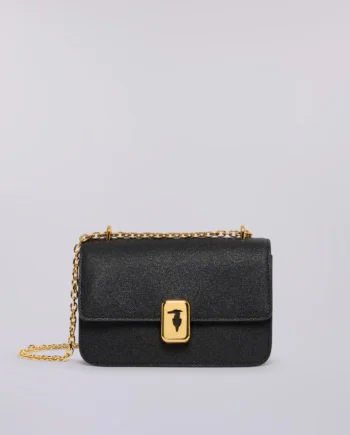 Trussardi - Borsa a tracolla Cameo small in pelle con catena