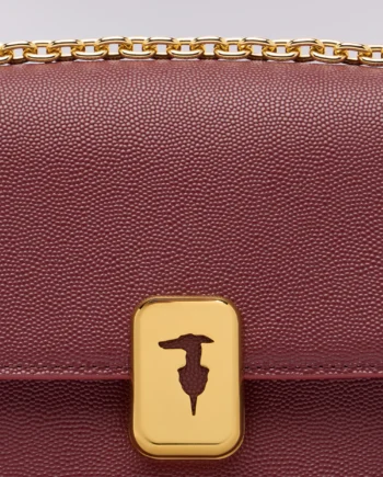 Trussardi - Borsa a tracolla Cameo small in pelle con catena