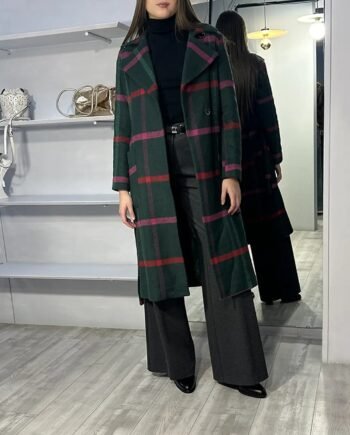 Caractere - Cappotto a quadri verde