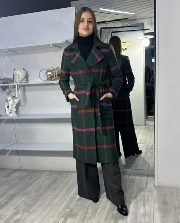 Caractere - Cappotto a quadri verde